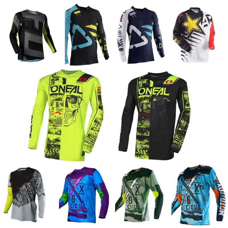 Cycling Gear Pas - Oddychająca, szybkoschnąca koszulka motocrossowa męska damska,