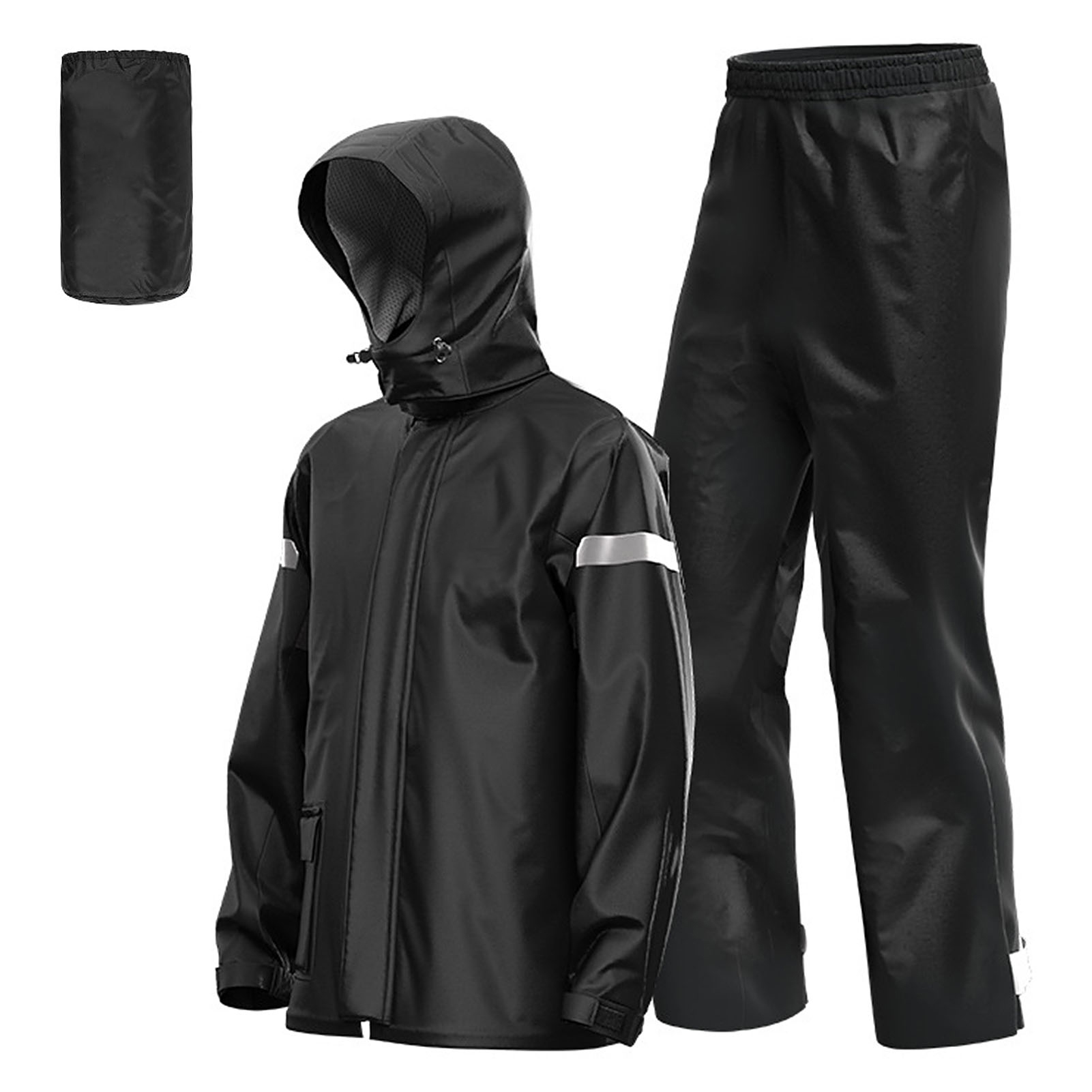 Cycling Gear Rain - Męski kombinezon przeciwdeszczowy motocyklowy, odblaskowy, wodoodporny,