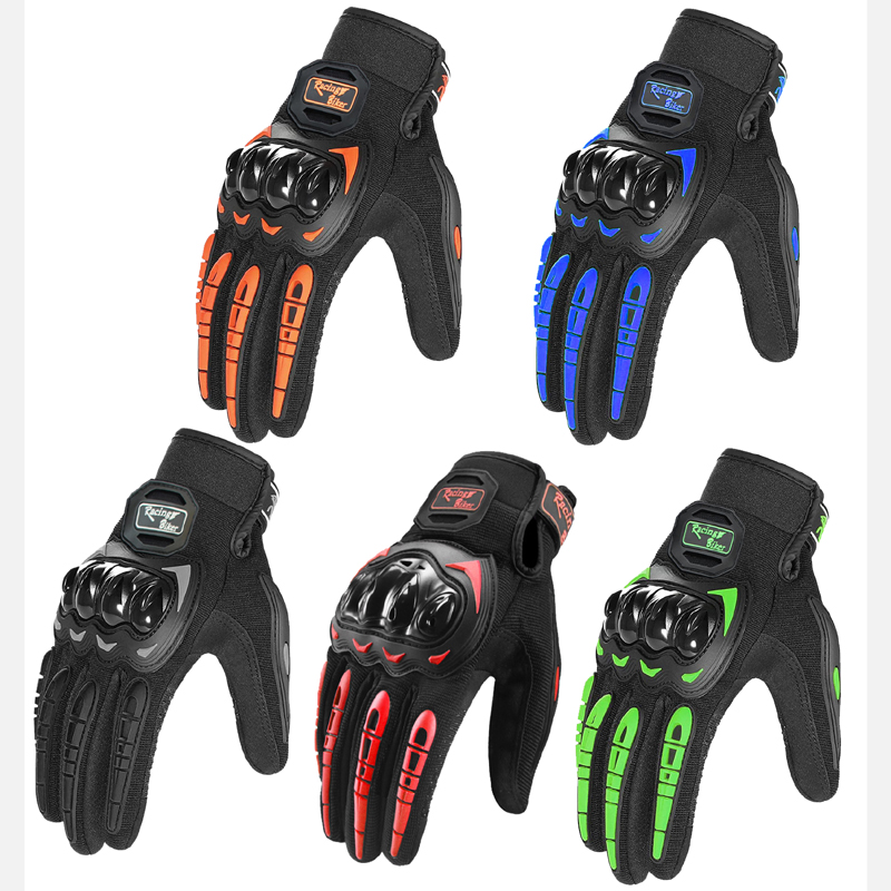Cycling Gear Pas - Rękawice motocyklowe męskie letnie oddychające niebieskie