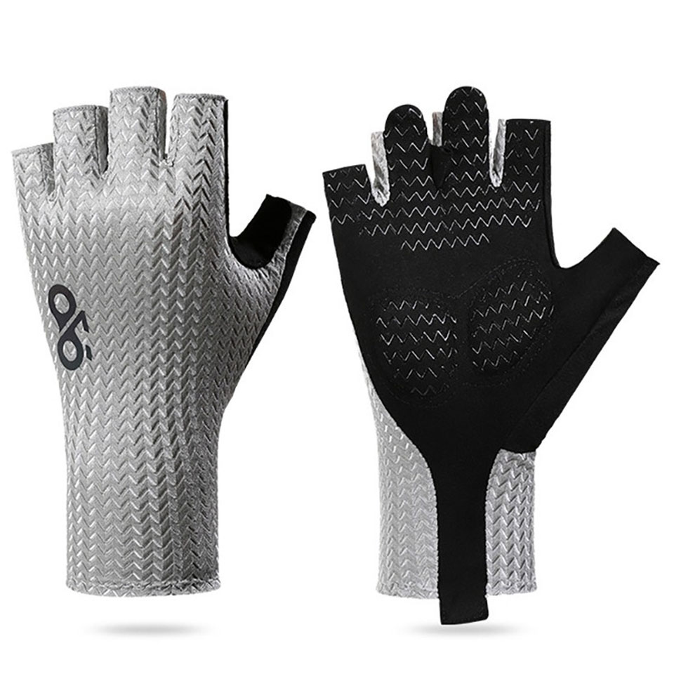 Cycling Gear Pas - Letnie oddychające rękawiczki rowerowe z odkrytymi