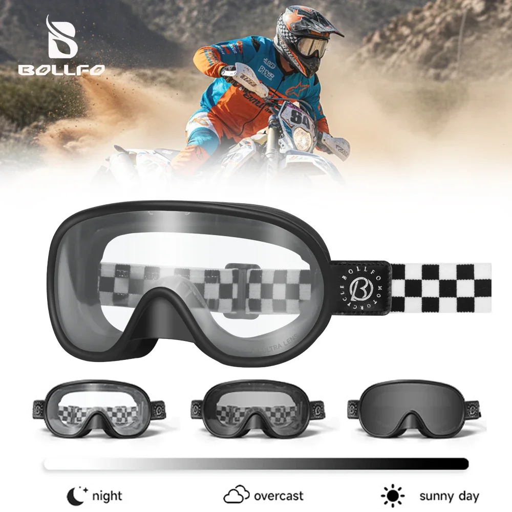 Vintage Cycling Gear - Okulary motocyklowe vintage do noszenia na