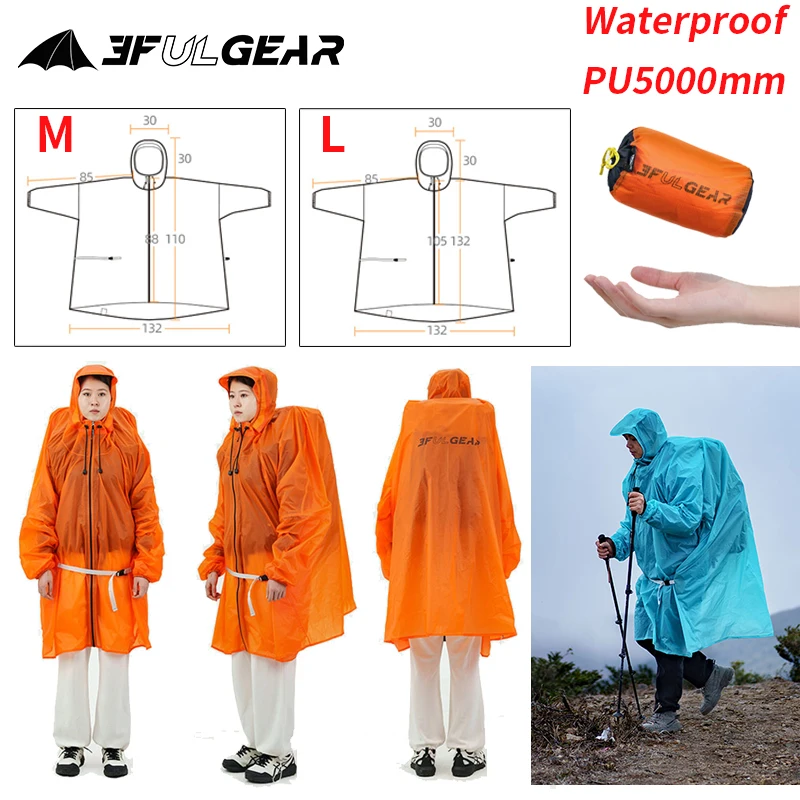 Cycling Gear Rain - 3F UL GEAR Płaszcz przeciwdeszczowy z