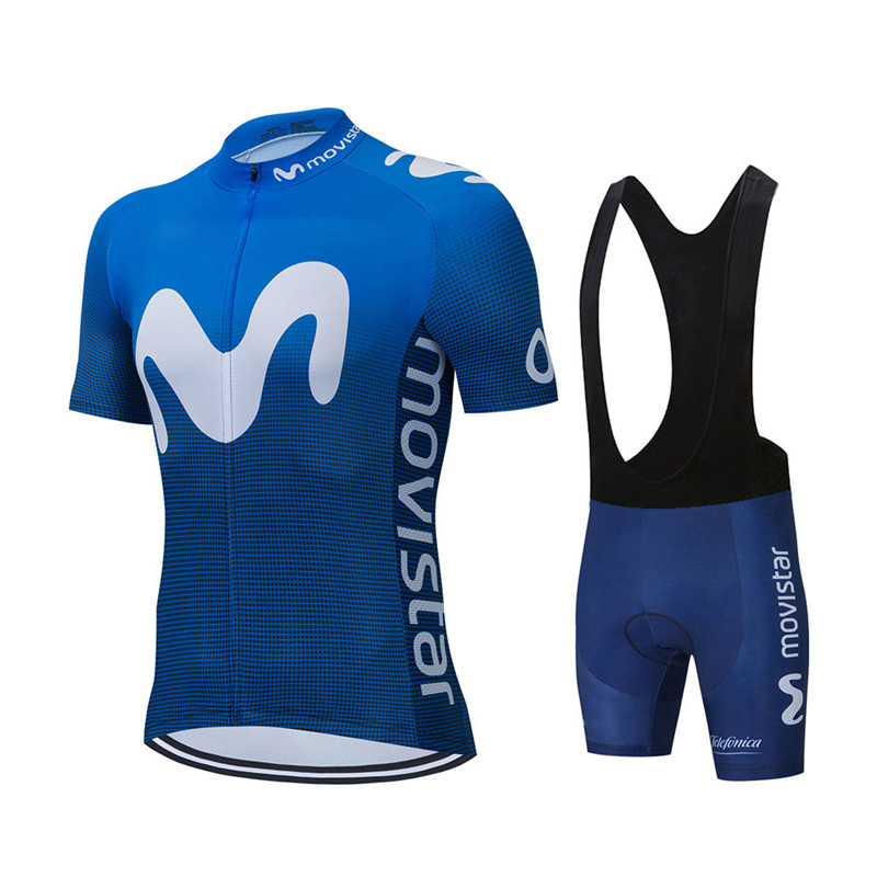 Cycling Gear Outfit - Nowe letnie zestawy koszulek kolarskich Movistar