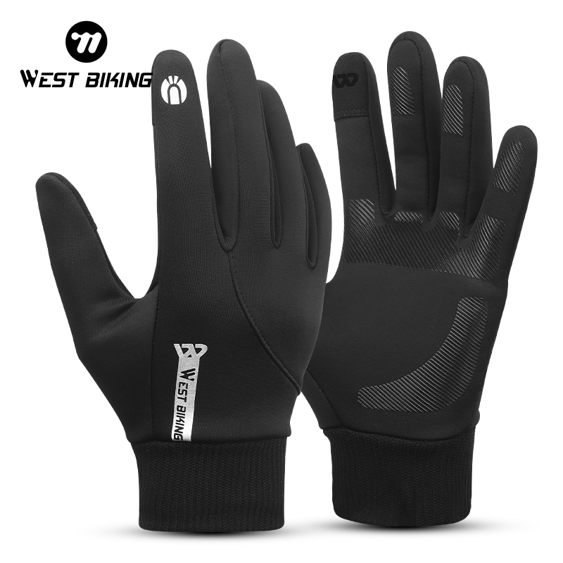 Cycling Gear In Winter - WEST BIKING Zimowe męskie rękawiczki termiczne