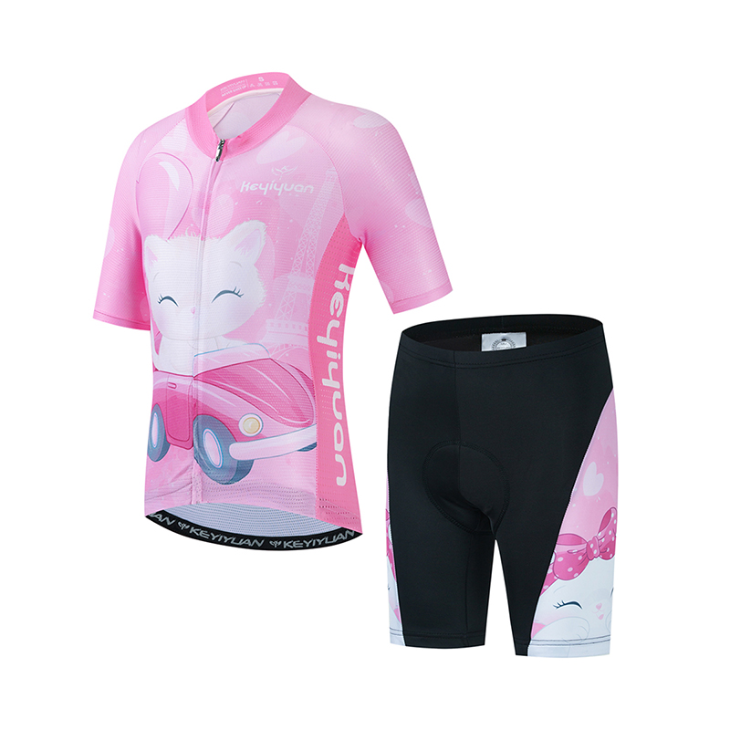 Cycling Gear Outfit - KEYIYUAN dziecięca koszulka kolarska szosowa zestaw