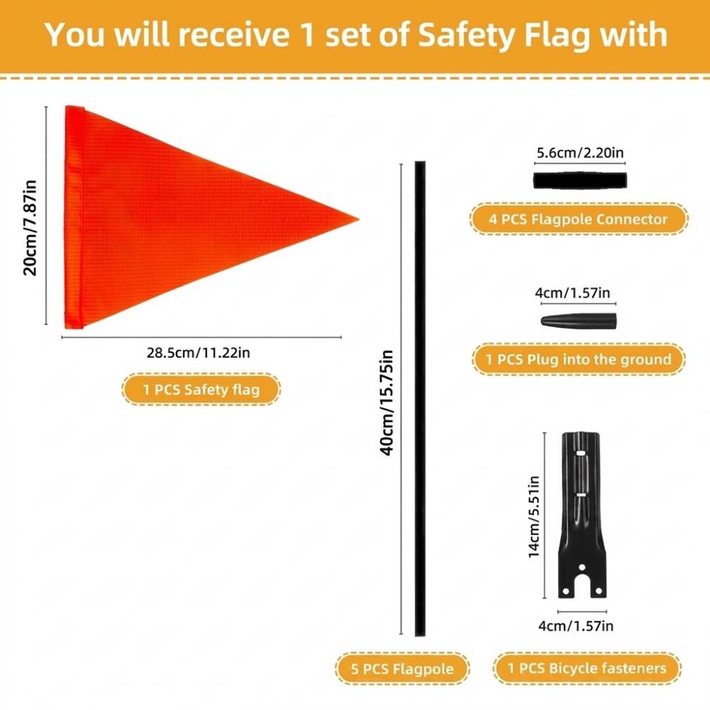 Cycling Visibility Gear - Flaga bezpieczeństwa dla dzieci na rower,