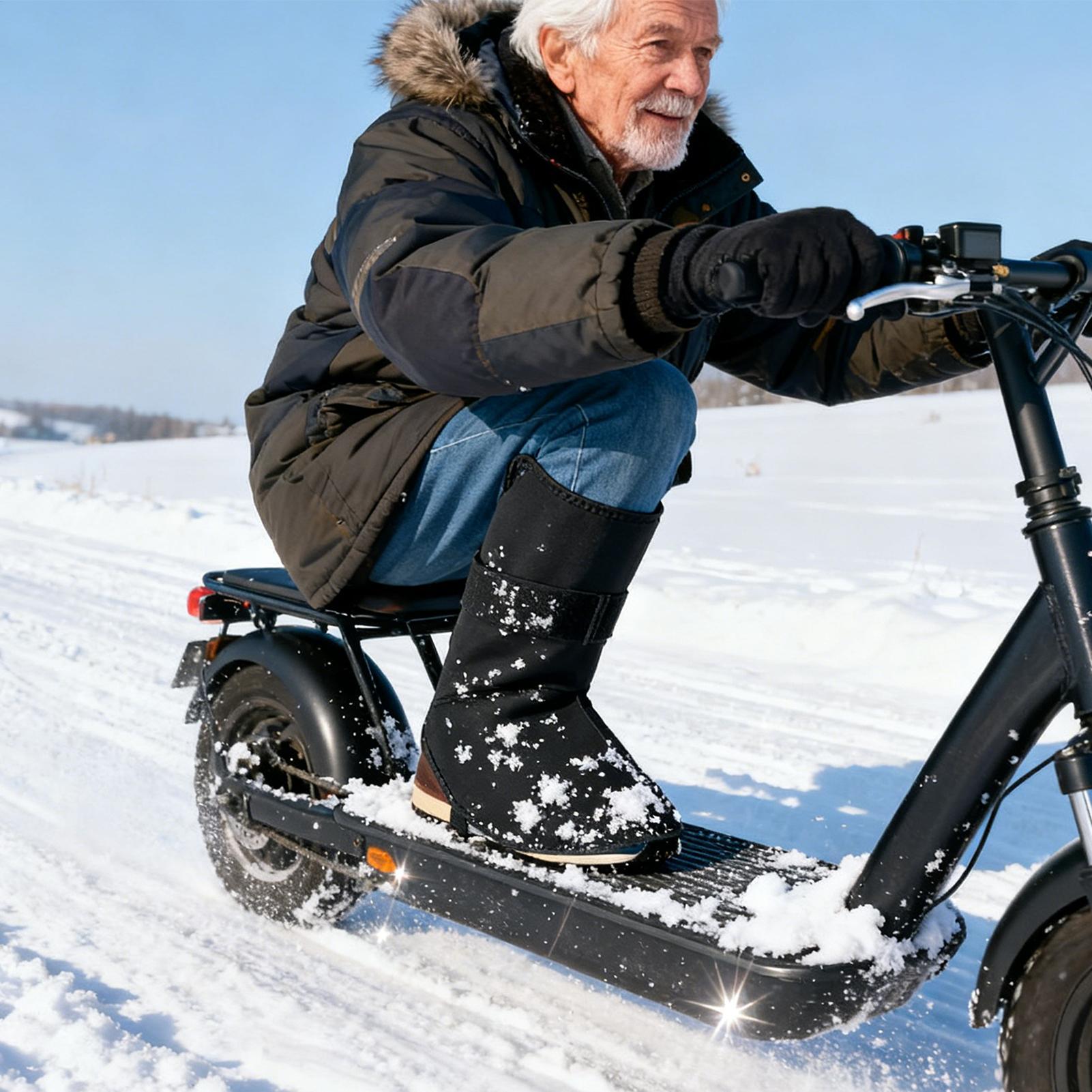 Cycling Gear In Winter - Wodoodporne, ciepłe ochraniacze na buty rowerowe,