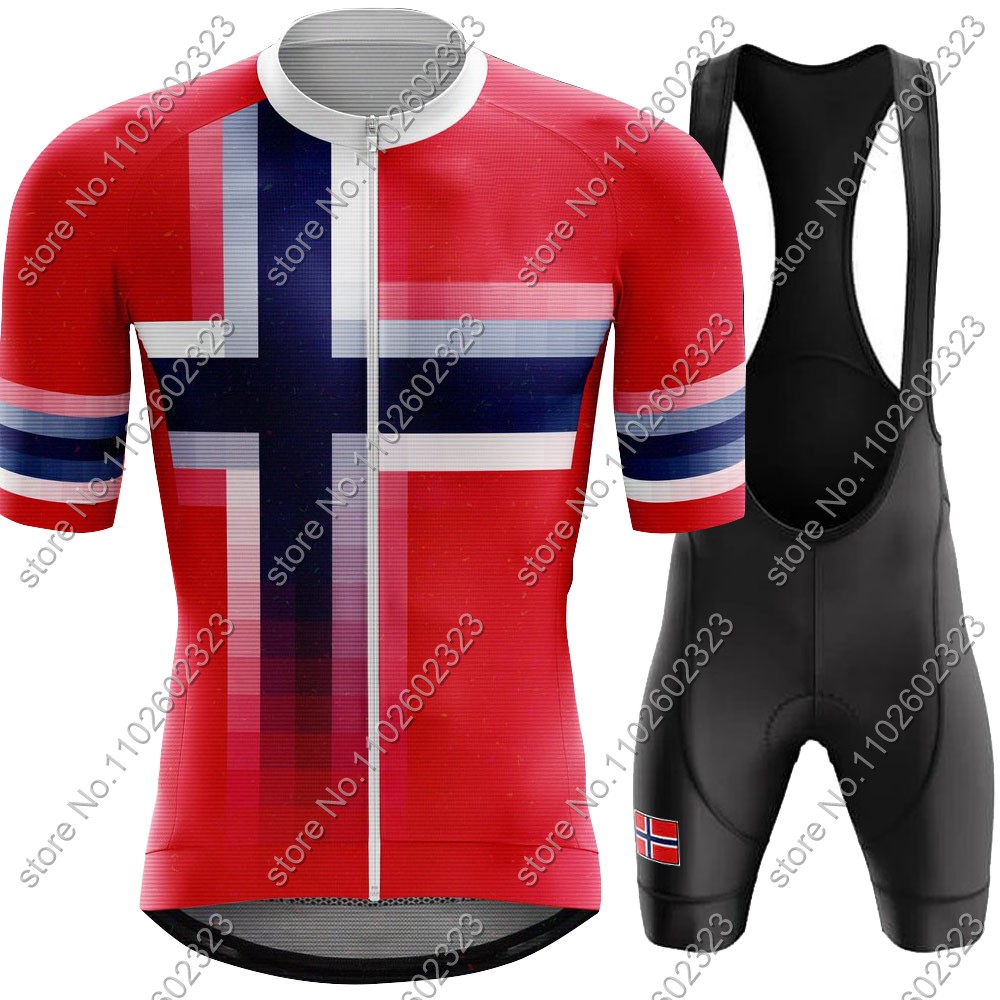 Cycling Gear Outfit - 2024 Norway kolarska koszulka narodowa zestaw