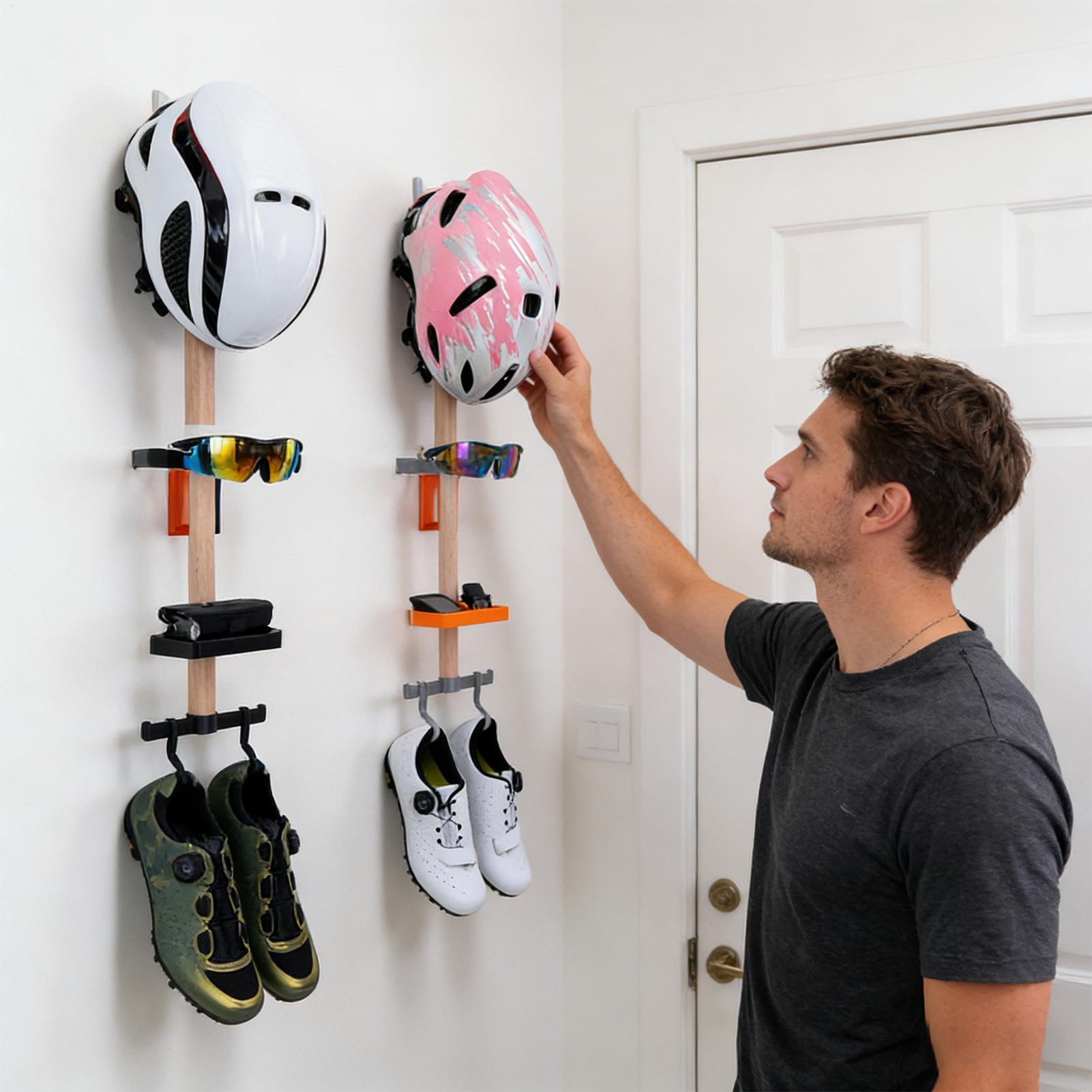 Cycling Gear Wall Mount - Pionowy organizer na akcesoria rowerowe, uchwyt