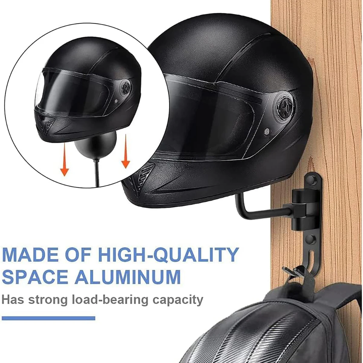 Cycling Gear Wall Mount - Uchwyt ścienny na kask motocyklowy 180