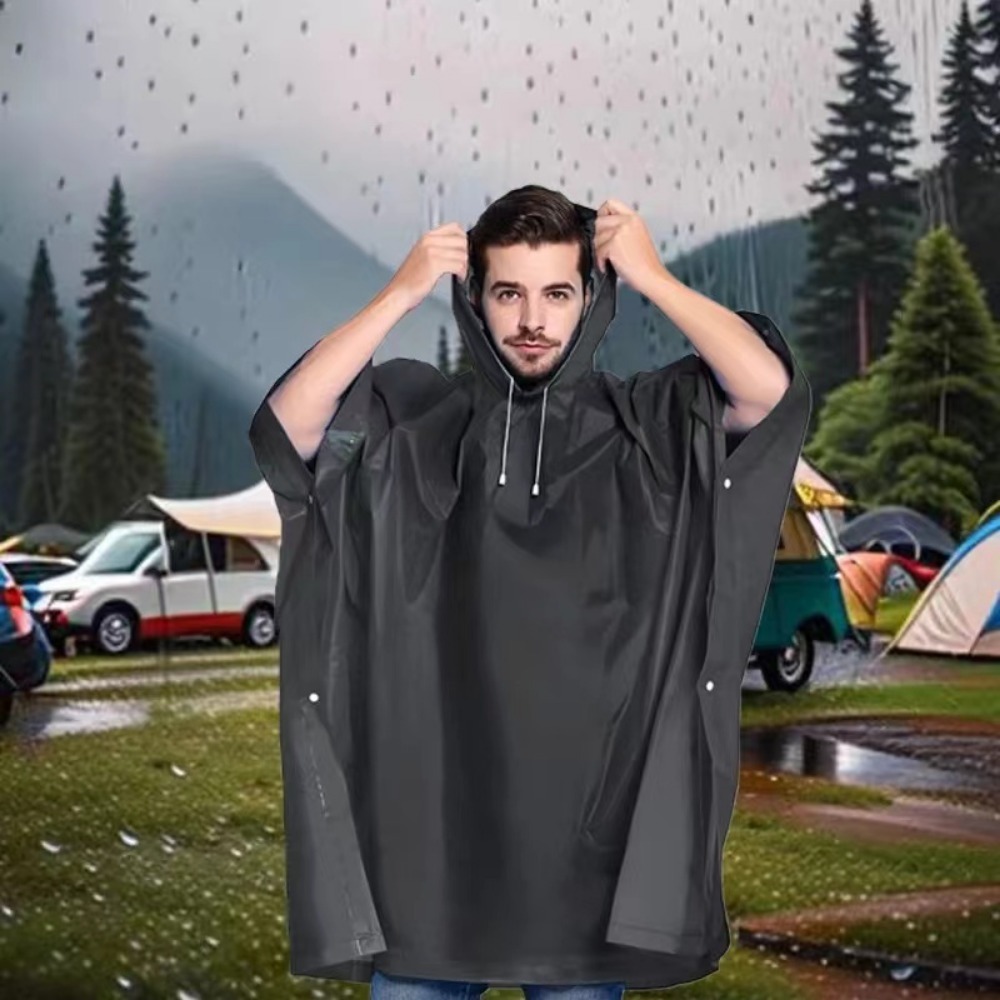 Cycling Gear Rain - Czarna moda dla dorosłych wodoodporny długi