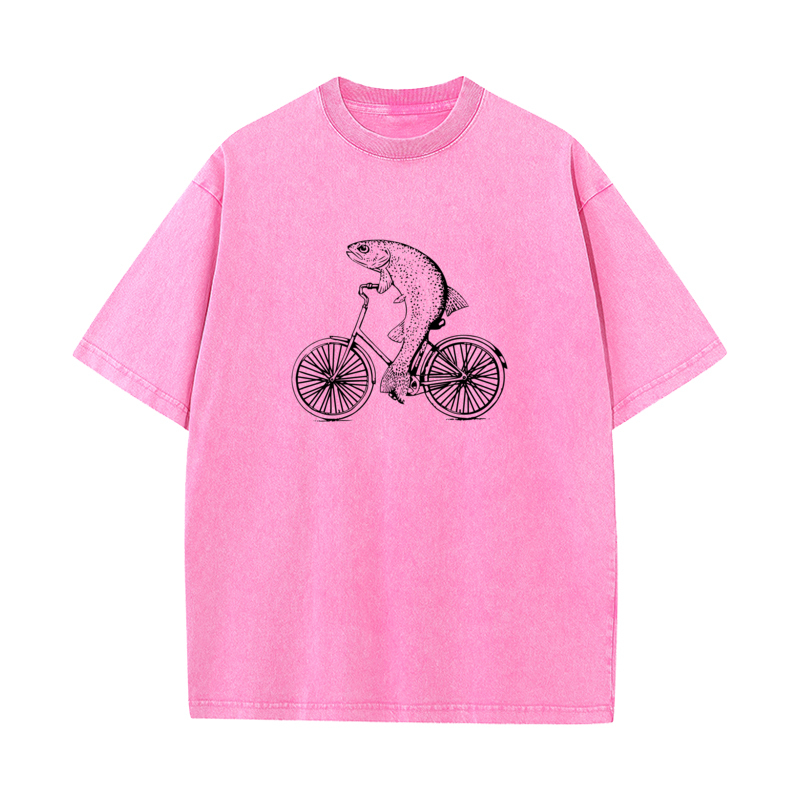 Tops & Tees Washed Tops Shirt  – Vintage Cycling Gear recenzja i cena