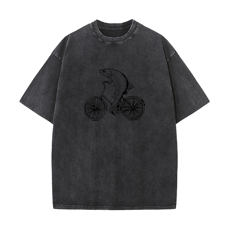 Tops & Tees Washed Tops Shirt  – Vintage Cycling Gear recenzja i cena