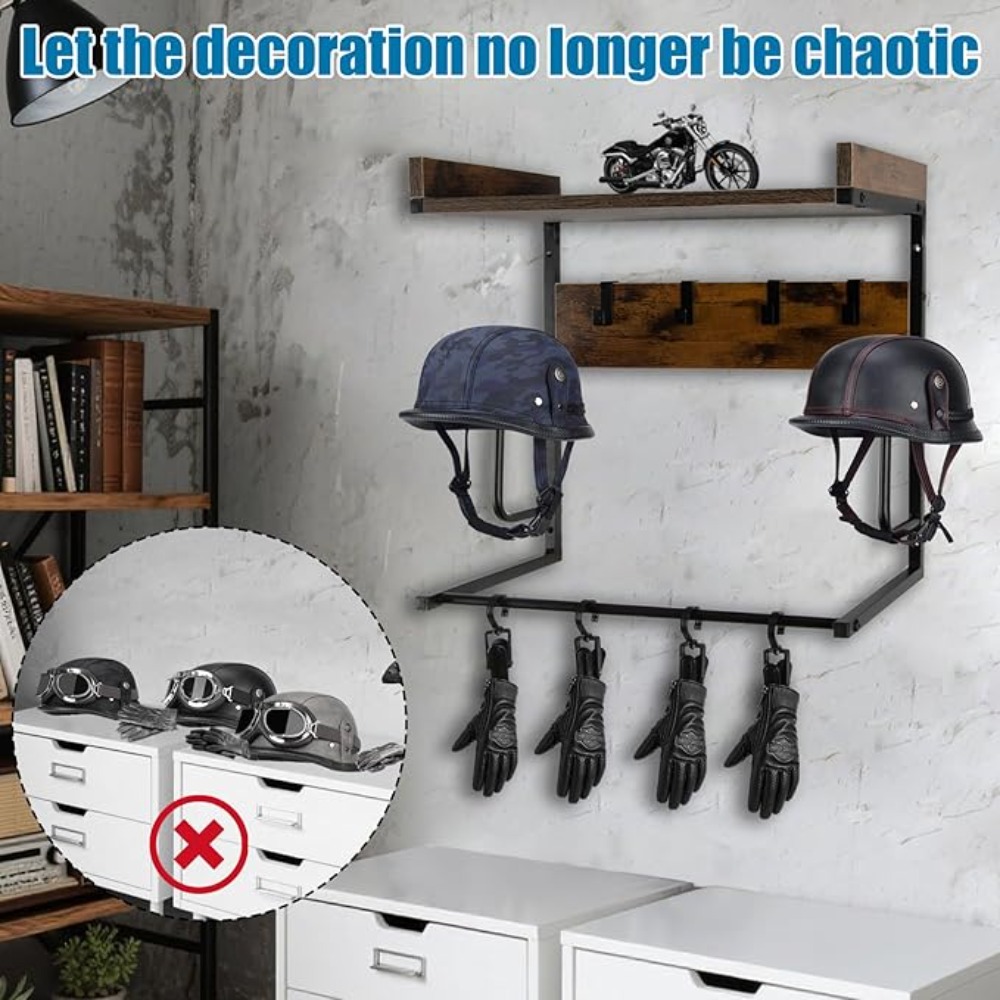 Uchwyt na kask motocyklowy z 4 – Cycling Gear Wall Mount recenzja i cena