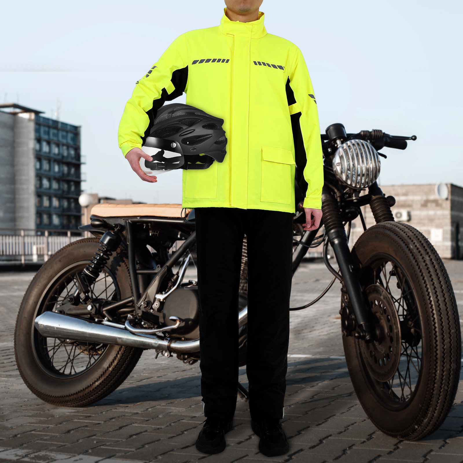 Męski zestaw rowerowy na deszc – Cycling Gear Pants recenzja i cena