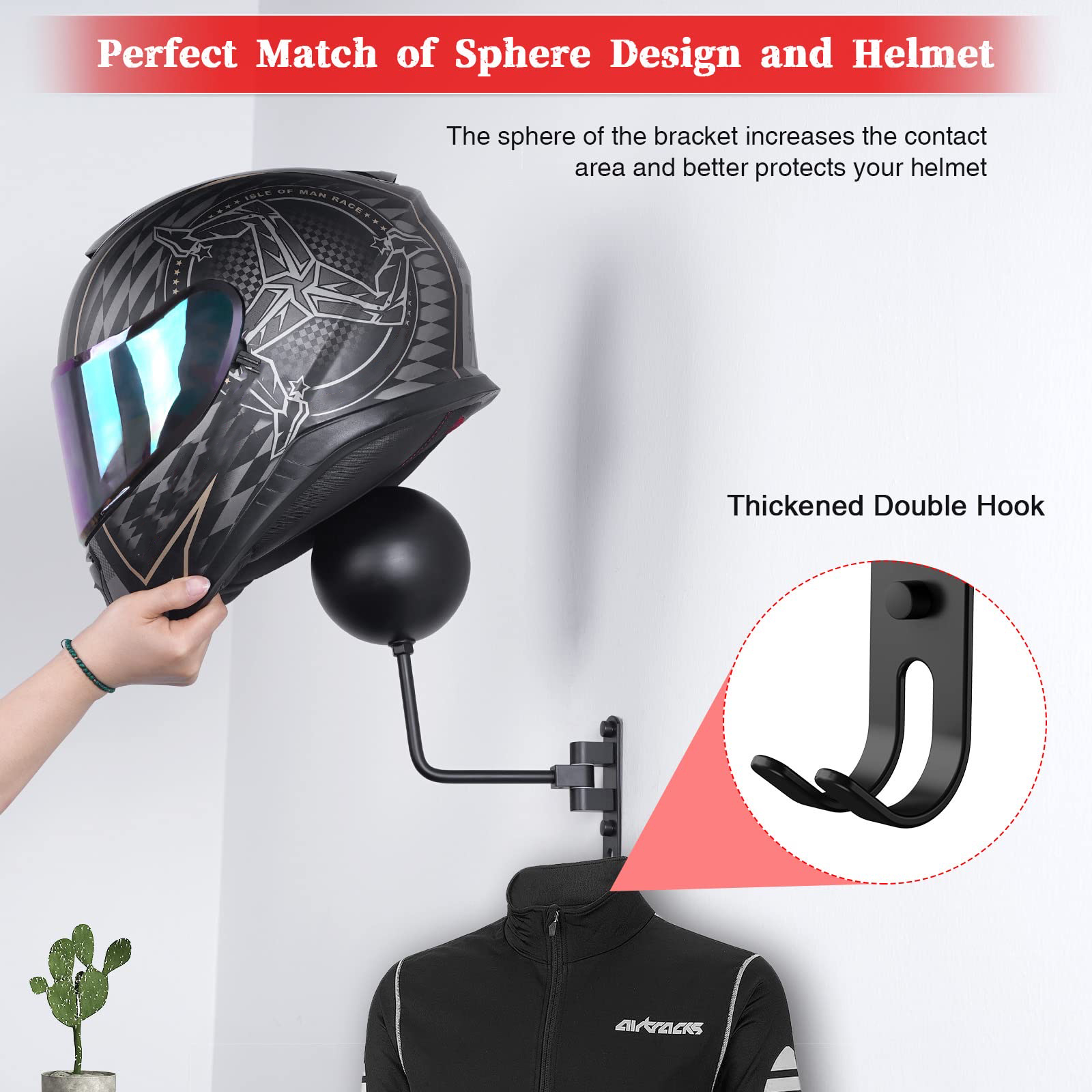 Uchwyt ścienny na kask motocyk – Cycling Gear Wall Mount recenzja i cena